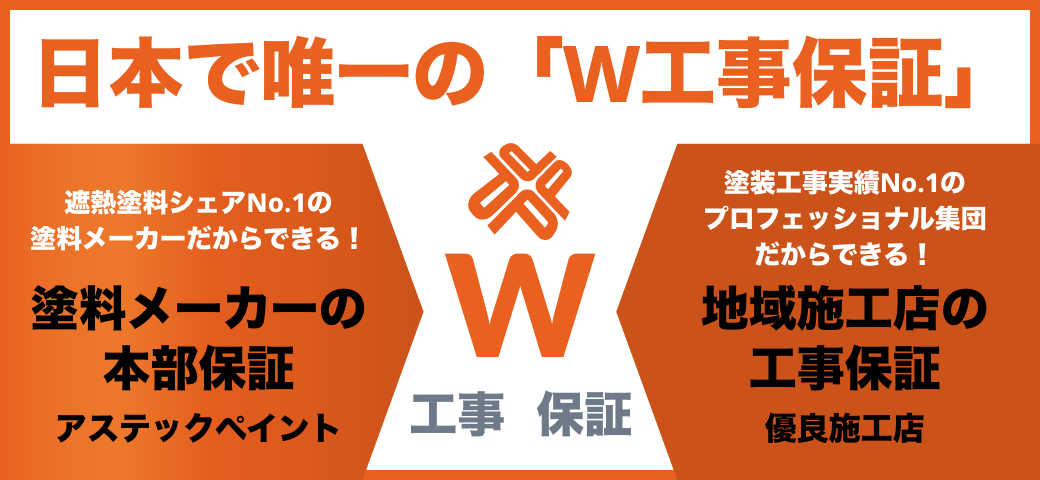 日本で唯一の「W工事保証」