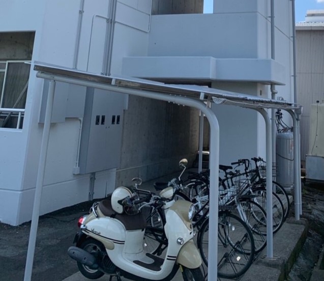 岐阜市 Rアパート 駐輪場の塗装もされました。