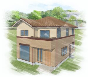 ベージュ　外壁　イメージ　ウォークインホーム